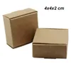 50 stycken 4x4x2 cm brun pappersbräda handgjorda tvål smycken tillbehör packning box kraftpapper födelsedag gåvor hantverk ringförvaring packning låda