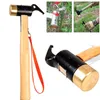 Selpa – maillet en cuivre pour Camping en plein air, marteau en laiton pour piquets de tente, extracteur de clous, outil de survie, manche en bois, marteau en acier résistant