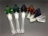 Hot Sale 10cm lenght Glass Downstem Diffuser Glass Downstems For Adapter Glass Bongs Down Stems with Diamonds bowl 14mm 18mm