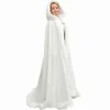 2018 White Women Wedding Cape Giacca da sposa Mantelli Wrap Shawl Long Party Wraps Giacca Mantelle lunghe Accessori da sposa Giacche da sposa QC1104