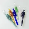 New heliciform glass pipes Curved Glass Oil Burners with Different Colored Balancer Water smoking pipes curly pipes