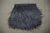 Free Shipping dark grey ostrich feather trimming fringe ostrich feather fringe feather trim 5-6inch in width for sew/craft customes