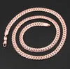 6 mm1832 inch Luxury mens womens Jewelry 18KGP Rose Gold plated chain necklace for men women chains Necklaces accessories hip ho7192503