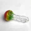 glass smoking pipes pyrex spoon pipes Hand Made 3.9'' Accessories for Dry Herb 4.5 Inch Hand Pipe Colorful Strips Spoon Pipe Lollipop Hand-blown Heady Glass Pipes
