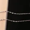 Hot Sales women Glittering plating 925 sterling Silver 1MM All over the sky star Chain Necklace 16"/18"/20"/22"/24" for Pendants