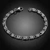 Joyería de plata esterlina impresa de la pulsera de los zapatos del caballo de la plata esterlina, regalo de las mujeres de la historia de amor, pulsera H019 de los hombres de gama alta