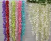 New 8 Colors Flowers 80"(200cm) Super Long Artificial Silk Flower Hydrangea Wisteria Garland For Garden Home Wedding Decoration Supplies
