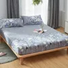 Parure de lit 3 pièces drap de lit drap imprimé avec housse de matelas à bande élastique haut 25 cm équipé d'un élastique + 2 étuis