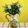 ceramica creativa fiori di girasole vaso caffettiera decorazioni per la casa artigianato camera decorazioni per matrimoni artigianato statuette in porcellana