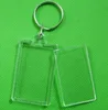 Clear Acrylic Plastic Blank Keyrings Insert Passport Po Frame Keychain Picture Frame Keyrings Party Gift2273125