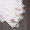 24 pcs Vintage Algodão Mulheres Hankies Borboleta Borboleta Lace Flor Hanky ​​Floral Assorted Pano Ladies Handkerchief Tecidos Acessório