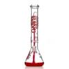 16" Beaker Bongs 5mm Thick Glass Water Pipe Ice Pinch Glass Bong with Downstem and Glass Bowl