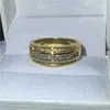 جديد وصول حار بيع المجوهرات الذكور خاتم الماس الذهب الأصفر معبأ حفل زفاف باند الطوق للرجال النساء حجم 7-12
