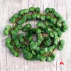 12 pz 2.1 M lungo Simulazione Ivy Rattan Viti rampicanti Foglia verde Seta artificiale Virginia Creeper Decorazione della parete Home Decor spedizione gratuita