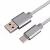 1m 2m 3m fast Cell Phone Cables fabric braided alloy charger cable Type c Micro Usb Cables for samsung s6 s7 edge s8 s9 htc