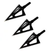 양궁 화살표 머리 가격 블랙 스테인레스 스틸 브로드 헤드 100 그레인 3 사냥을위한 3 샤프 블레이드