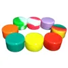 Mini récipient en Silicone de 5ml pour Dabs, boîte d'extraction de pots de cire de forme ronde, 50 pièces/lot, couleurs assorties
