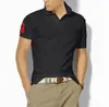 Atacado 2018 verão nova camisa polo masculina sênior de manga curta moda casual polo masculina camisa polo de lapela de cor sólida