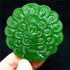 새로운 자연 옥 중국 녹색 옥 펜던트 목걸이 부적 행운의 Peacock 동상 컬렉션 여름 장식 자연 돌