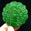 Nowy Naturalny Jade Chiny Zielony Jade Wisiorek Naszyjnik Amulet Lucky The Peacock Statua Kolekcja Letnie Ozdoby Kamień Naturalny