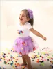 Baby Dancing Skirts Girl Tutu Tulle Skirts Rainbow Pom Poms Pettiskirt Ballet Skirts Princess Dance wear Costume 13 Colors YL3462307334