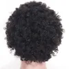 Afro Kinky Curly spetsfront peruker för svarta kvinnor Korta brasilianska remy mänskliga hår peruk naturlig färg 130% densitet