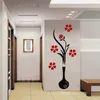 Moda fai da te Home Decor 3D Vaso di fiori Albero di cristallo Arcylic Wall Stickers Art Decal2717