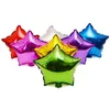 Balões de alumínio da estrela de cinco polegadas de cinco pontas para a festa 20 cores