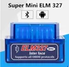 Super mini ELM327 Bluetooth OBD2 V2.1 Strumento diagnostico Strumento Diagnostico Supporto Scanner Android e PC ELM 327 BT OBDII