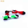 10mm silicone rubber tube dab straw oil rig with titanium tip Multifunction smoking kit portable hand pipe with smoking accessories