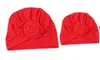 Maman et bébé coton chapeau beignet bébé infantile chapeaux enfants doux Beanie Bebe balle Turban femmes chapeau nouveau-né bandeau Parent-enfant chapeau