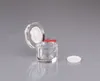 100 pièces/lot 5g forme ronde pot de crème cosmétique conteneur étui, bouteille en plastique présentoir poudre ombre à paupières compacte F050203