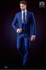 Excelente Xaile Lapela Azul Royal Do Noivo Smoking Padrinhos de Casamento Dos Homens Ternos Formais de Negócios Dos Homens do Jantar de Terno Personalizar (Jaqueta + Calça + Gravata + Colete) 847