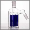 Hookahs new ash catcher 8 arms percolator 90 & 45 degrees for bongs glass water pipe bubbler have blue and green color