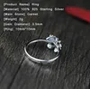 Projeto Da Flor do vintage Garnet Pedra Vermelha Real Sterling Thai Prata 925 Jóias Feminino Presente Do Dia Dos Namorados 6 7 8 Anel de Amor Das Mulheres