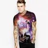 En gros Livraison Gratuite Hommes Femmes Galaxy Antelope / Hawaii Arbre 3D Imprimé Tee À Manches Courtes Col Rond T-Shirt Tops