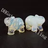 10pcs 1.5inch / 2inch Opalite Elephant Decor Hand Carved Gemstone Estátua animal Totem sintética Opal Cristal Escultura de pedra do presente para m