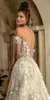 Berta 2019 En linje bröllopsklänningar av axel Baklösa brudklänningar 3D Floral Appliqued Robe de Mariée Lace Plus Storlek Bröllopsklänningar