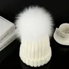 Trapper Hats Fashion Women Hat Winter 15cm Fur Ball Pom Knit Beanie Ski Cap Bobble