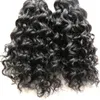 Cor natural Kinky Curly Curly Fusion Human Fusion Prego Máquina Máquina Feito Remy Remy Pré-ligado Extensão de Cabelo 100g / Castanhas