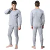 2 pièces hiver chaud hommes coton sous-vêtement thermique ensembles longs Johns hauts bas porter