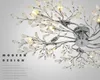 Chandeliers Big Silver Iron K9 Crystal Chandelier Fixture Modern Nordic Tree Branch LED Hanging Ceiling Lamp Lustre Lighting for Living Room L