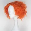 Mad Hatter peruca Cosplay laranja traje acessório adulto Halloween