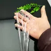 Dubbel skum glas spisglas bbong wwater rör titan nagelkvarn, glasbubblare för rökrörsmixfärger
