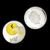 5 pezzi Non magnetici The 2019 Lover tesoro cuore moneta regalo di natale placcato argento Elizabeth 40 mm decorazione souvenir coin337z