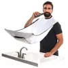 Män Beard Förkläde Kort design Trim Catcher Cape Sink Rakning Trimming Rengöringsverktyg Svart Vit 2 färger