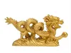 Kiwarm Classic 6 3 Chinese Geomancy Gold Dragon Figurine Statue Ornaments for Luck and Success Decoration Home Craft319T