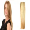 P27/613 Unprocessed Brazilian Straight hair Human Tape Hair Extensions 100g Apply Tape Adhesive Skin Weft Tape Hair Extensions 40pcs