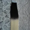 18"20"22" 24" Apply Tape Adhesive Skin Weft Hair Ombre Tape In Human Hair Extensions T1B/613 Straight Extensions Blonde Tape Hair Extensions