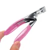 Manicure Nail Cutter Rvs Nail Clipper Acrylic Gel False Nail Tip Cutter Clipper Tool U-vormige Clipper Kleur Willekeurig Rood en Roze